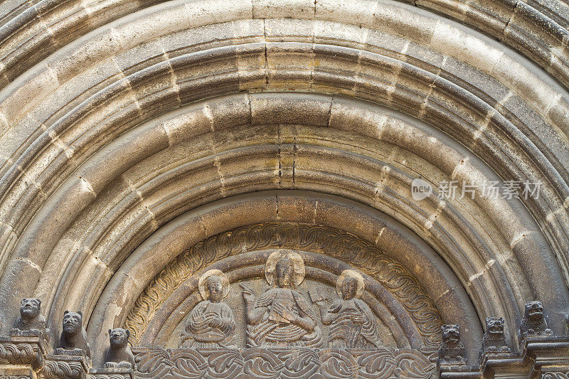 雷根斯堡，德国，雅各布skirche, Archivolt, Tympanum